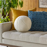 Surya Bola LOB-004 White 12"H x 12"W Pillow Cover