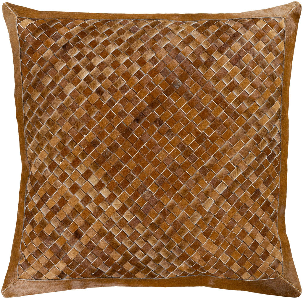 Surya Cesta CES-001 Brown Dark Brown 20"H x 20"W Pillow Cover