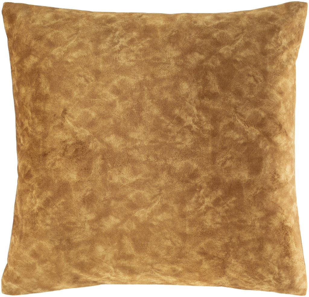 Surya Collins OIS-004 Dark Brown Mustard 20"H x 20"W Pillow Cover
