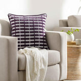 Surya Connecticut CIU-001 Dark Purple 22"H x 22"W Pillow Cover