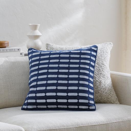 Surya Connecticut CIU-007 Dark Blue 20"H x 20"W Pillow Cover