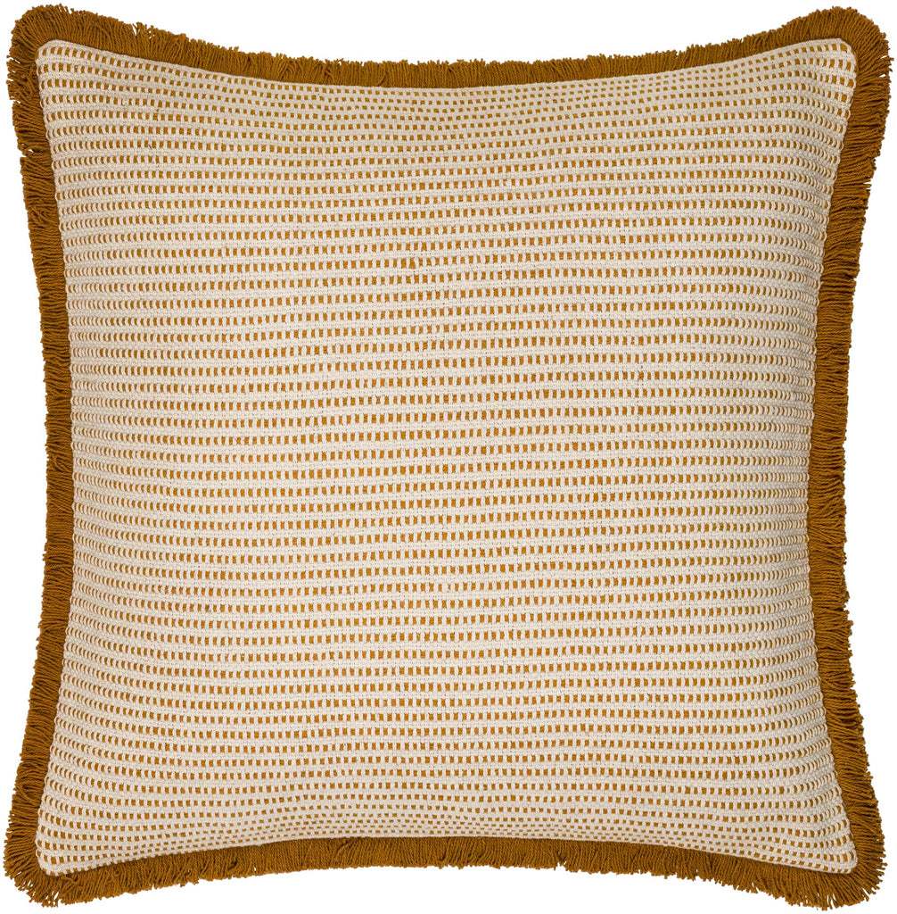 Surya Cotton Fringe CTF-001 18"H x 18"W Pillow Cover
