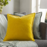 Surya Cotton Velvet CV-020 Mustard 13"H x 19"W Pillow Cover