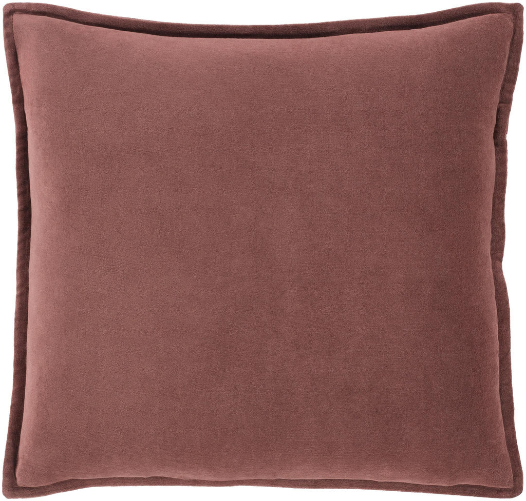 Surya Cotton Velvet CV-030 Brick Red 13"H x 19"W Pillow Cover