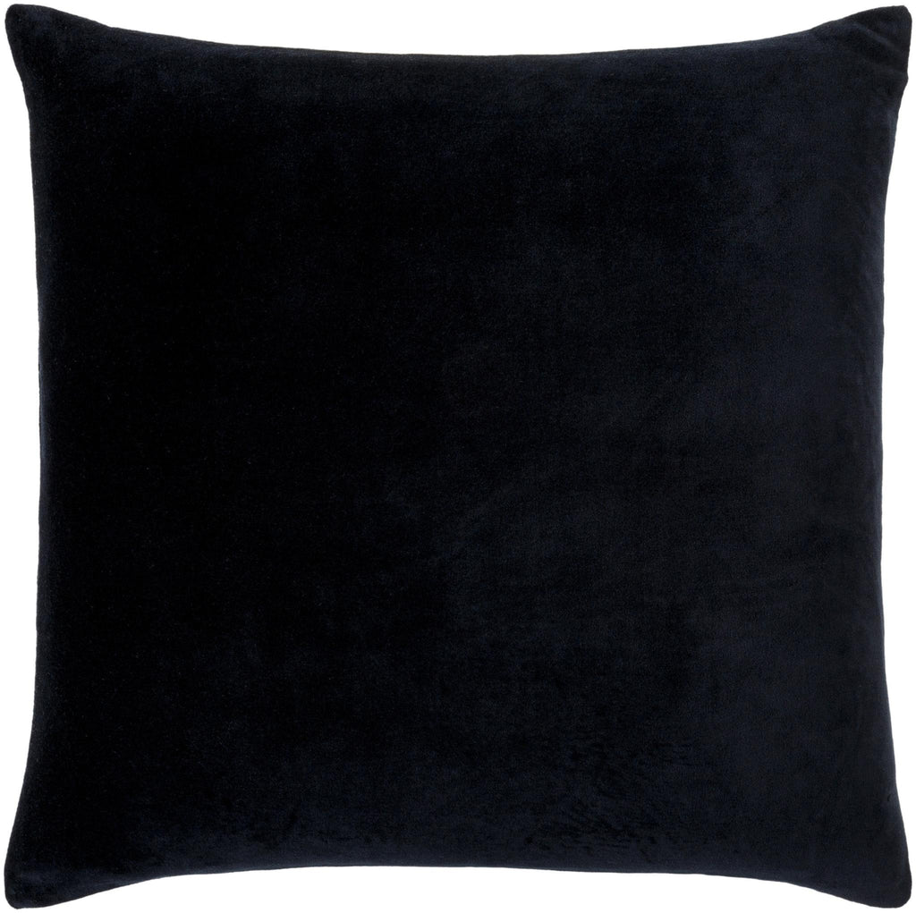Surya Cotton Velvet CV-065 Black 13"H x 20"W Pillow Cover