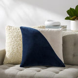 Surya Cotton Velvet CV-066 Navy Wheat 22"H x 22"W Pillow Cover