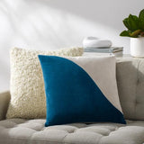 Surya Cotton Velvet CV-070 Teal Wheat 18"H x 18"W Pillow Cover
