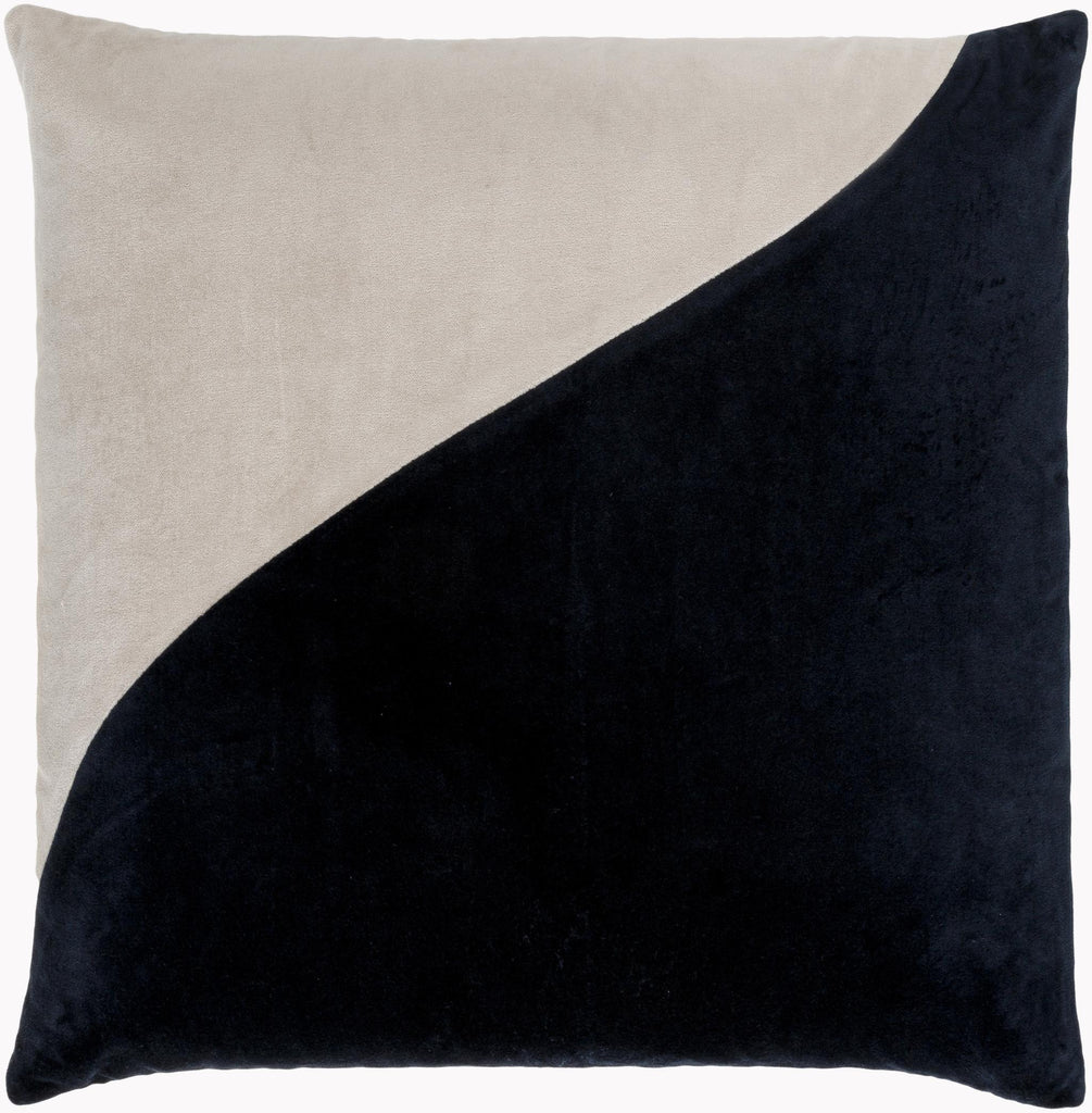 Surya Cotton Velvet CV-074 Black Wheat 13"H x 20"W Pillow Cover