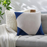 Surya Cotton Velvet CV-077 Dark Blue Wheat 22"H x 22"W Pillow Cover