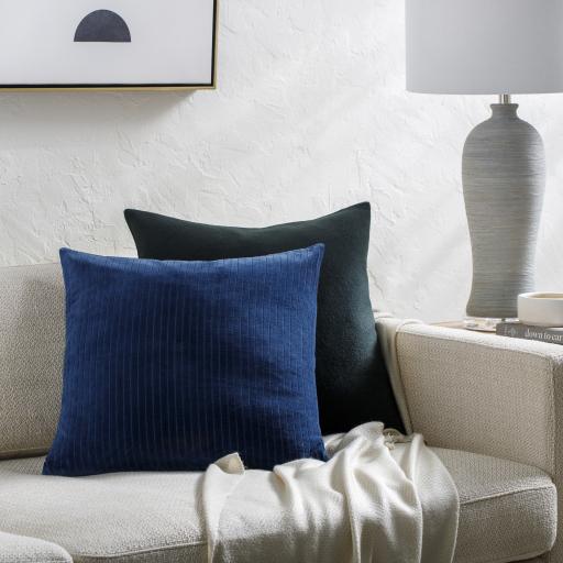 Surya Cotton Velvet Stripes CV-084 20"H x 20"W Pillow Cover