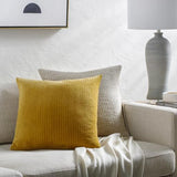 Surya Cotton Velvet Stripes CV-089 20"H x 20"W Pillow Cover