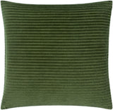 Surya Cotton Velvet Stripes CV-090 20"H x 20"W Pillow Cover