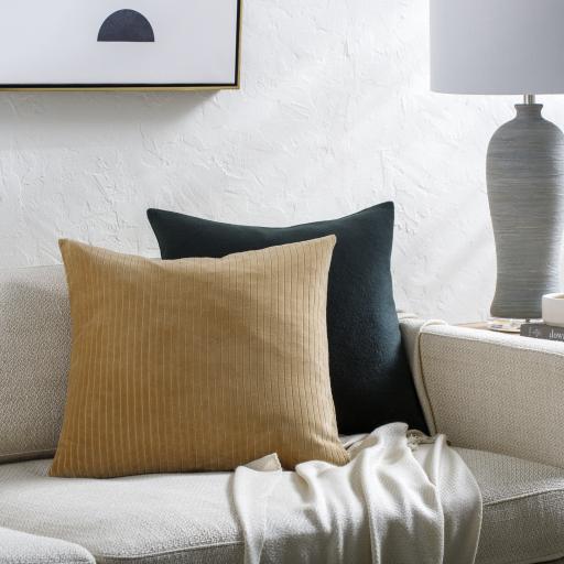 Surya Cotton Velvet Stripes CV-093 22"H x 22"W Pillow Cover