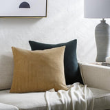 Surya Cotton Velvet Stripes CV-093 22"H x 22"W Pillow Cover