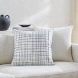 Surya Draft DFT-001 Black Off-White 20"H x 20"W Pillow Cover