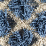 Surya Edric EDR-002 Blue Cream 22"H x 22"W Pillow Cover
