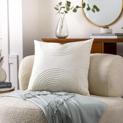 Surya Erlands ERD-001 Ivory 20"H x 20"W Pillow Cover