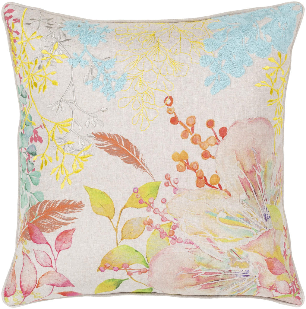 Surya Florissant FRS-002 18"H x 18"W Pillow Cover
