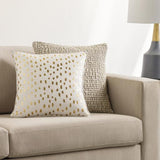 Surya Glyph GLYP-7075 Cream Ivory 18"H x 18"W Pillow Cover