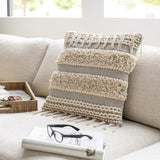 Surya Helena HNA-004 Cream Light Beige 20"H x 20"W Pillow Cover