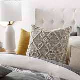 Surya Hygge HYG-006 Black Cream 20"H x 20"W Pillow Cover