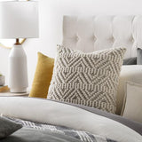 Surya Hygge HYG-007 Black Cream 20"H x 20"W Pillow Cover