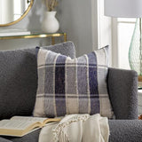 Surya Ibiza IBZ-001 Beige Dark Blue 18"H x 18"W Pillow Cover