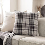 Surya Jacobean JBN-002 Black Charcoal 22"H x 22"W Pillow Cover