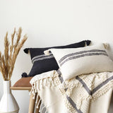 Surya Josie JIE-001 Black Cream 22"H x 22"W Pillow Cover