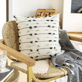 Surya Justine JTI-003 Beige Black 20"H x 20"W Pillow Cover