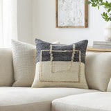 Surya Kambalny KBY-001 Beige Black 22"H x 22"W Pillow Cover