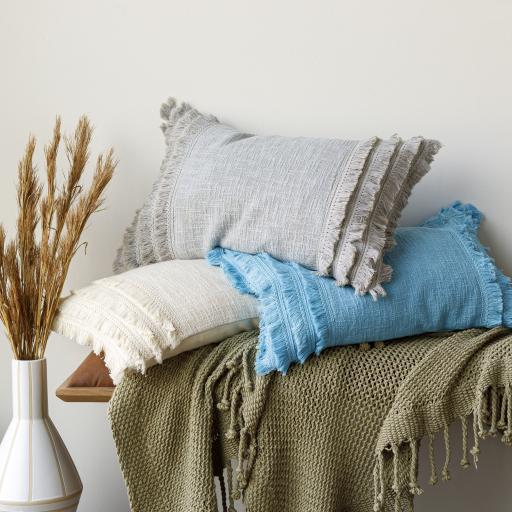 Surya Kandie KDE-002 Aqua 14"H x 22"W Pillow Cover