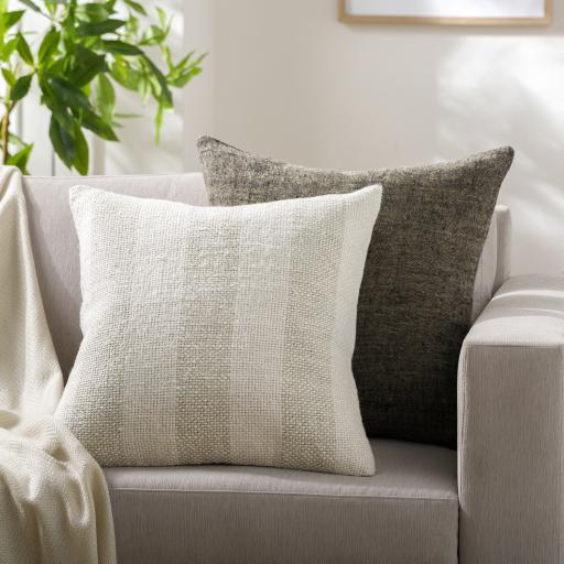 Surya Kesha KHA-001 Ivory Light Beige 18"H x 18"W Pillow Cover