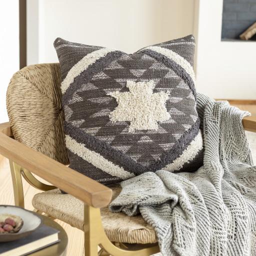 Surya Lachlan LCH-001 Black Charcoal 22"H x 22"W Pillow Cover