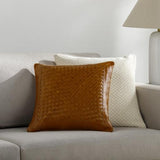 Surya Lawdon LDW-001 Brown 18"H x 18"W Pillow Cover
