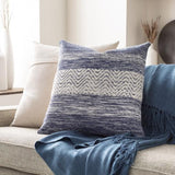Surya Levi IVL-002 Beige Blue 18"H x 18"W Pillow Cover