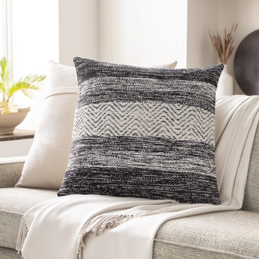 Surya Levi IVL-003 Beige Black 20"H x 20"W Pillow Cover