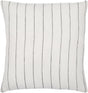 Surya Linen Stripe Buttoned LNB-001 Black White 20"H x 20"W Pillow Cover
