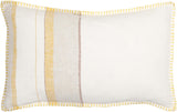 Surya Linen Stripe Embellished LSP-002 20"H x 20"W Pillow Cover