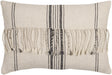 Surya Linen Stripe Embellished LSP-003 22"H x 22"W Pillow Cover