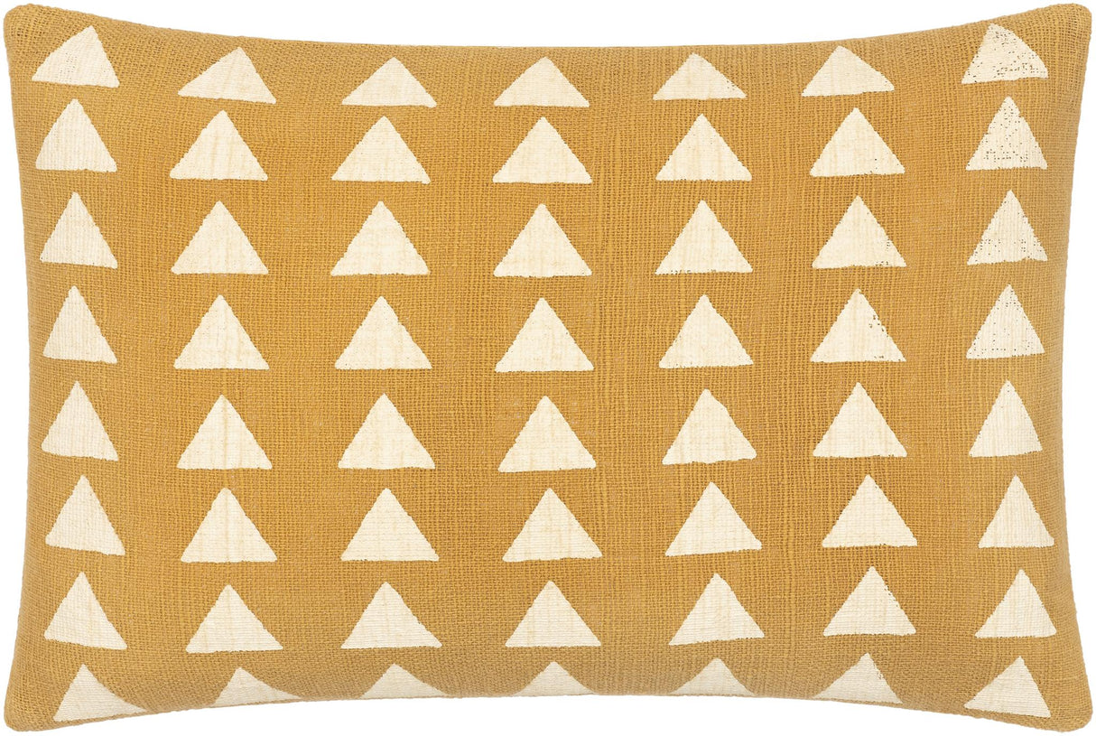 Surya Malian MAA-004 Beige Mustard 14"H x 22"W Pillow Cover