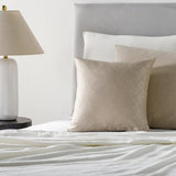 Surya Messina MSA-003 Metallic Gold Tan 22"H x 22"W Pillow Cover