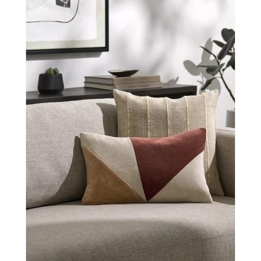 Surya Moza MZA-008 Beige Brown 13"H x 20"W Pillow Cover