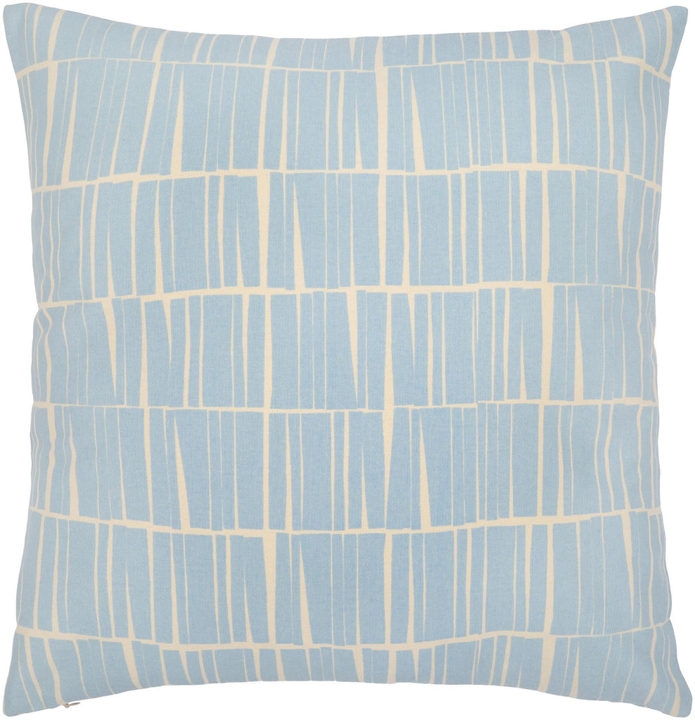 Surya Natur NTR-009 Light Beige Light Blue 18"H x 18"W Pillow Cover