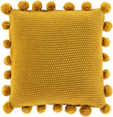 Surya Pomtastic POM-001 Mustard 20"H x 20"W Pillow Cover