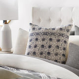 Surya Prisha PSH-002 Light Beige Navy 22"H x 22"W Pillow Cover