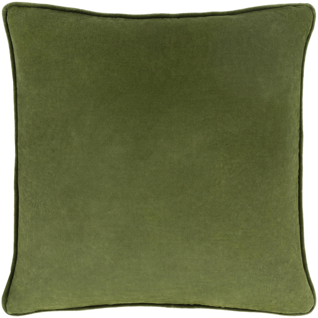 Surya Safflower SAFF-7194 Medium Green Olive 18"H x 18"W Pillow Cover