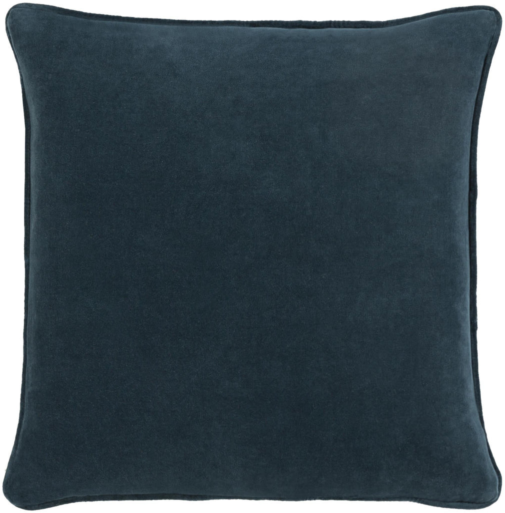 Surya Safflower SAFF-7195 Dark Blue Teal 18"H x 18"W Pillow Cover