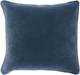 Surya Safflower SAFF-7195 Dark Blue Teal 20"H x 20"W Pillow Cover