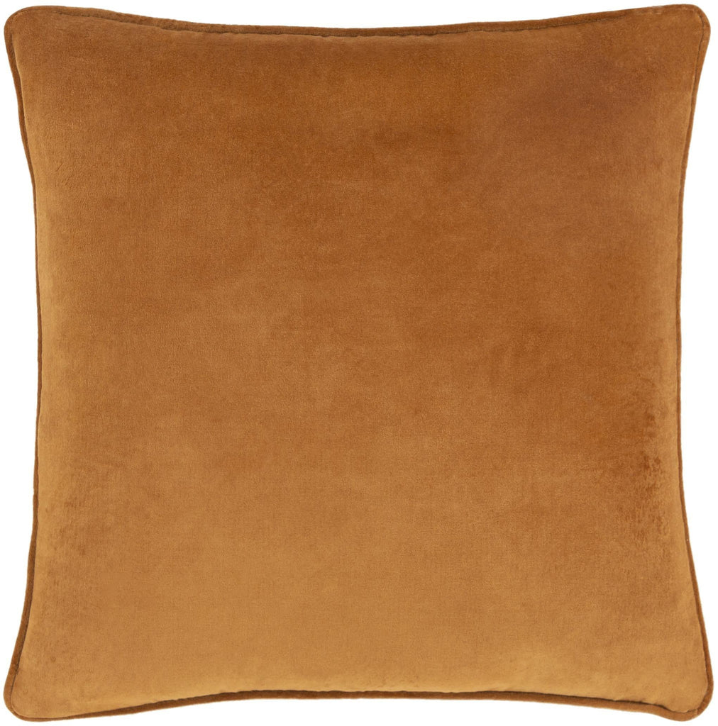 Surya Safflower SAFF-7196 Burnt Orange Camel 18"H x 18"W Pillow Cover